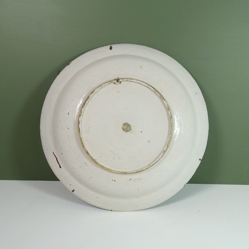 UNUSUAL LARGE 18TH C DELFT CHARGER View V