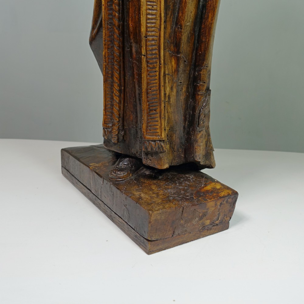 EARLY 18TH C CARVED FIGURE OF ST PAUL View IV
