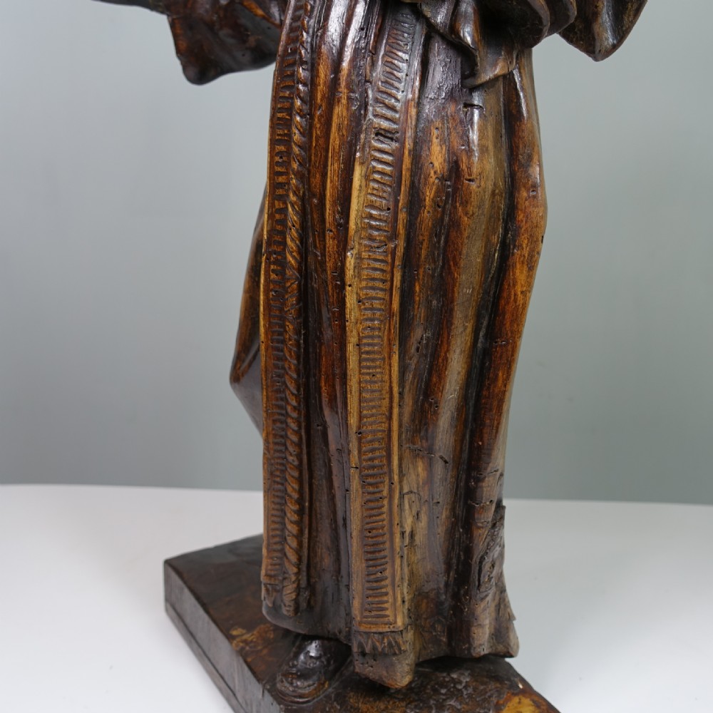 EARLY 18TH C CARVED FIGURE OF ST PAUL View V