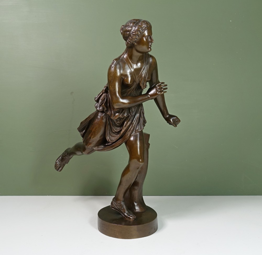 19TH C BRONZE FIGURE OF ATLANTA