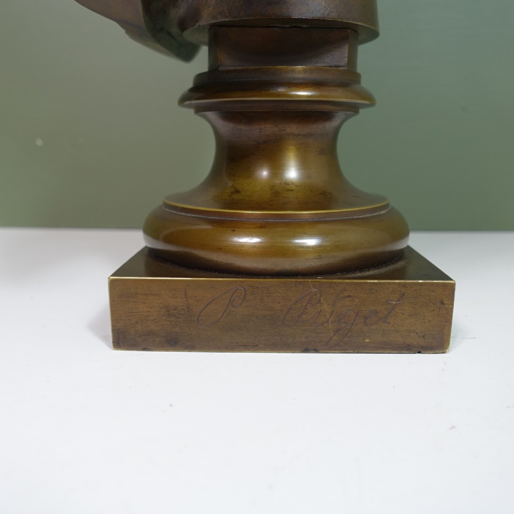 19TH C BRONZE BUST OF MENELAUS View II