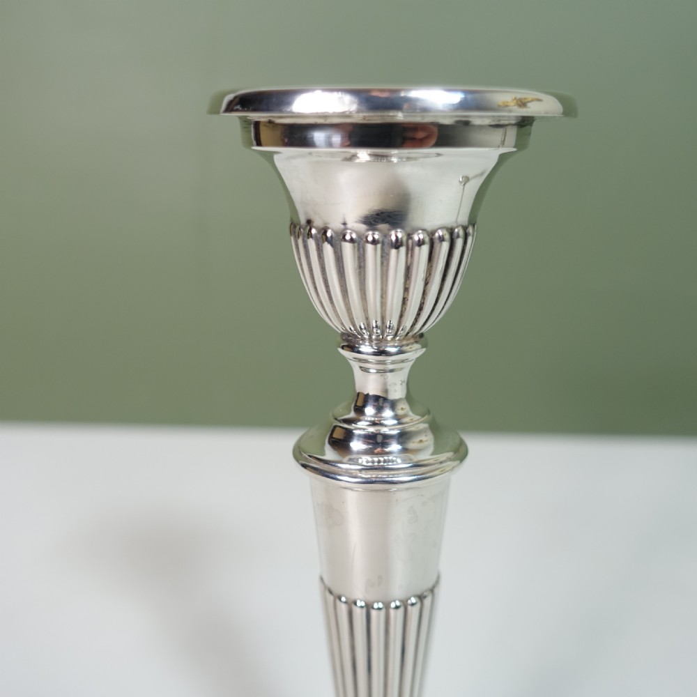 PAIR OF SILVER CANDLESTICKS, CHESTER 1914 View V