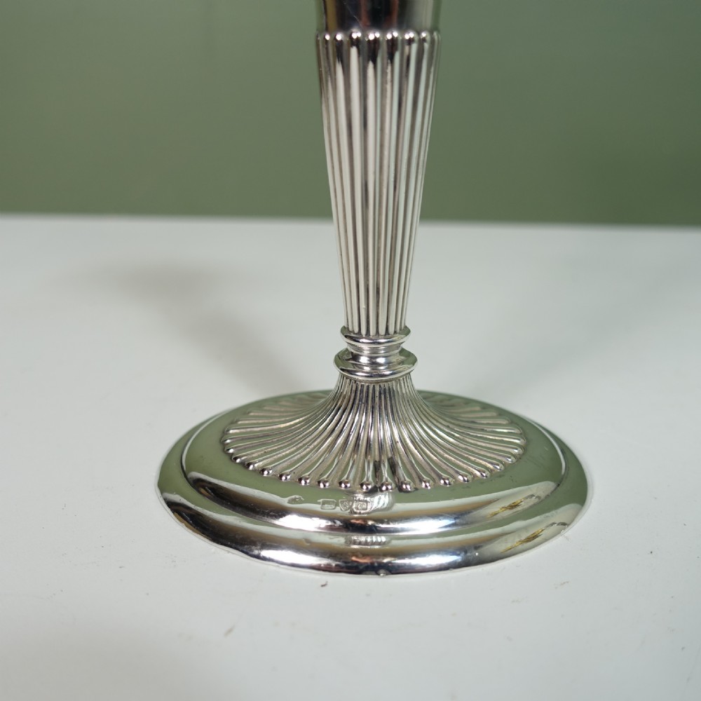 PAIR OF SILVER CANDLESTICKS, CHESTER 1914 View VI