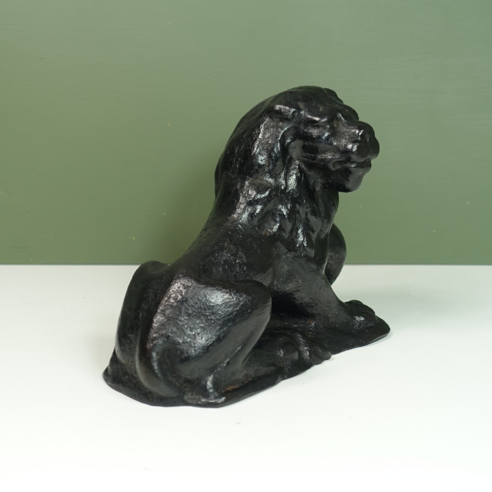 19TH C CAST IRON LION View II