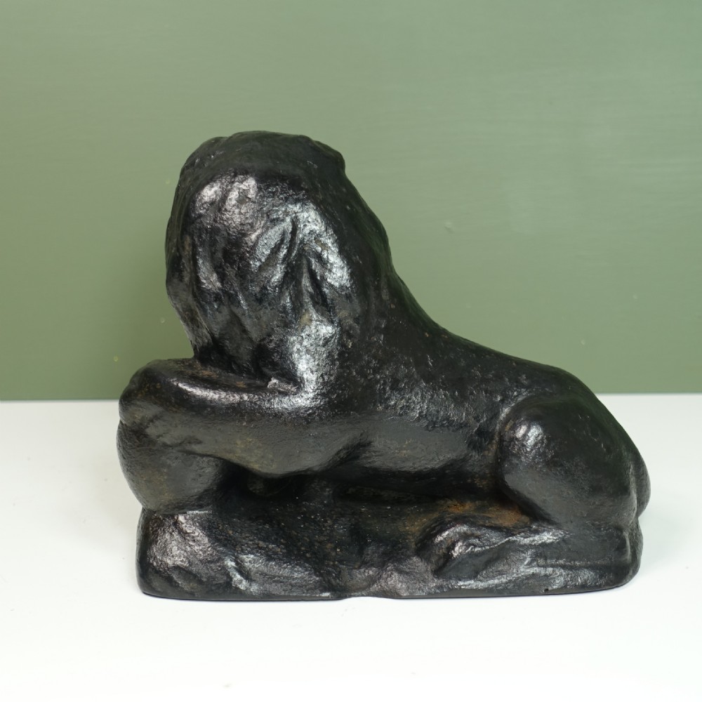 19TH C CAST IRON LION View III