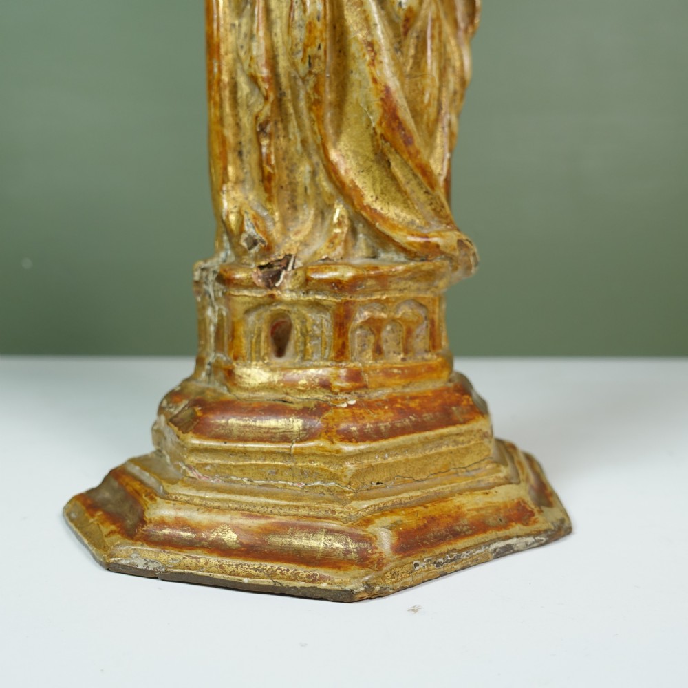 18TH C CARVED GILT FIGURE View V