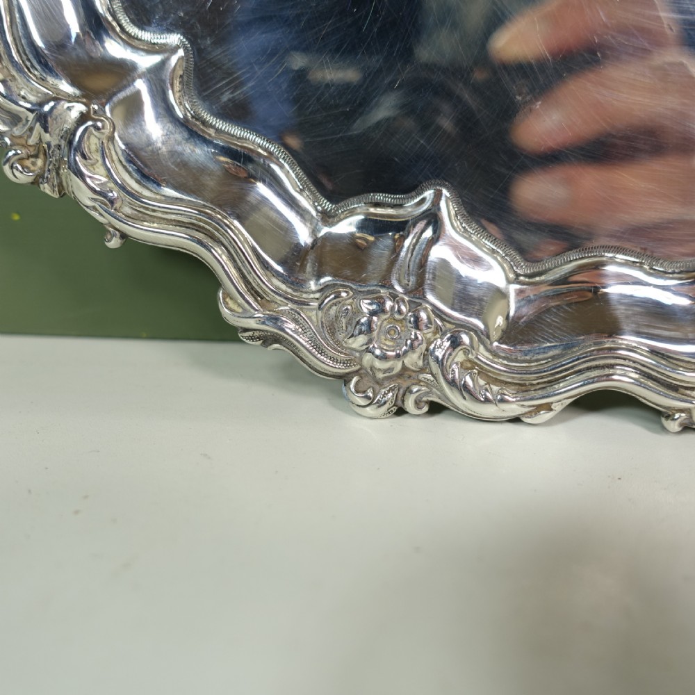 SOLID SILVER SALVER, SHEFFIELD 1901 View III