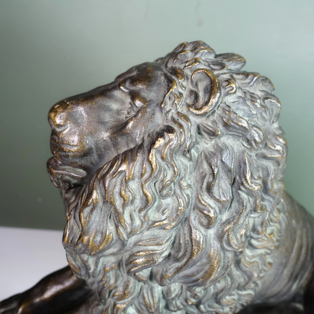 LARGE TERRACOTTA FIGURE OF A LION View III