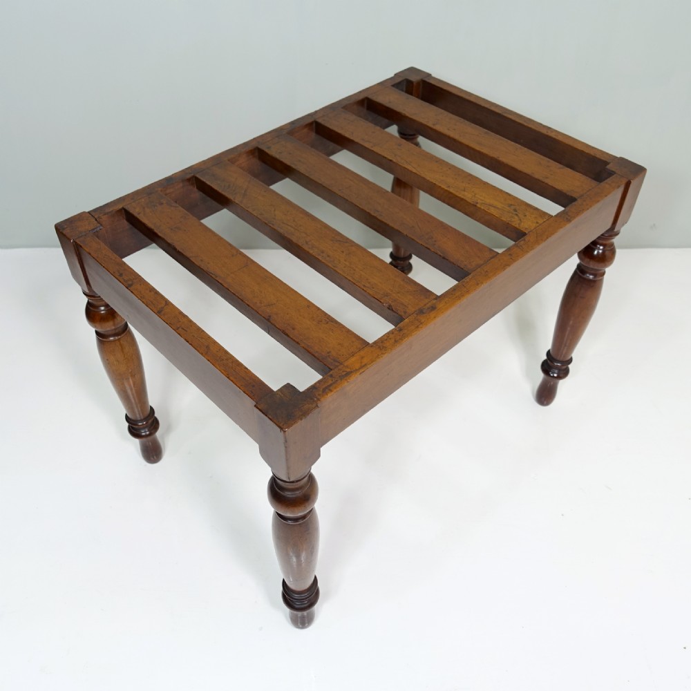 19TH C MAHOGANY LUGGAGE STAND View IV
