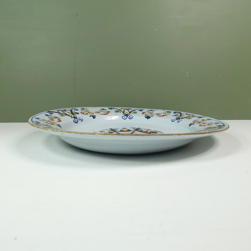 18TH C DELFT POLYCHROME CHARGER View IV