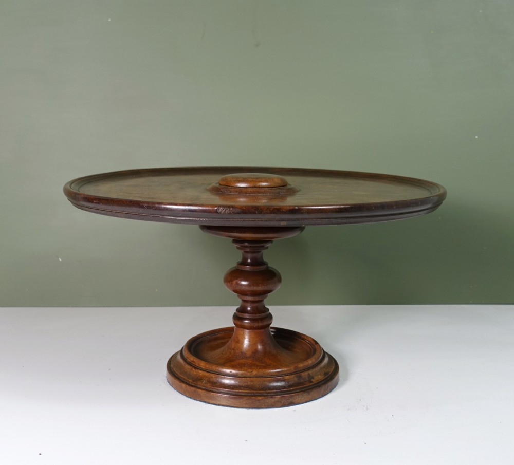 19TH C MAHOGANY LAZY SUSAN