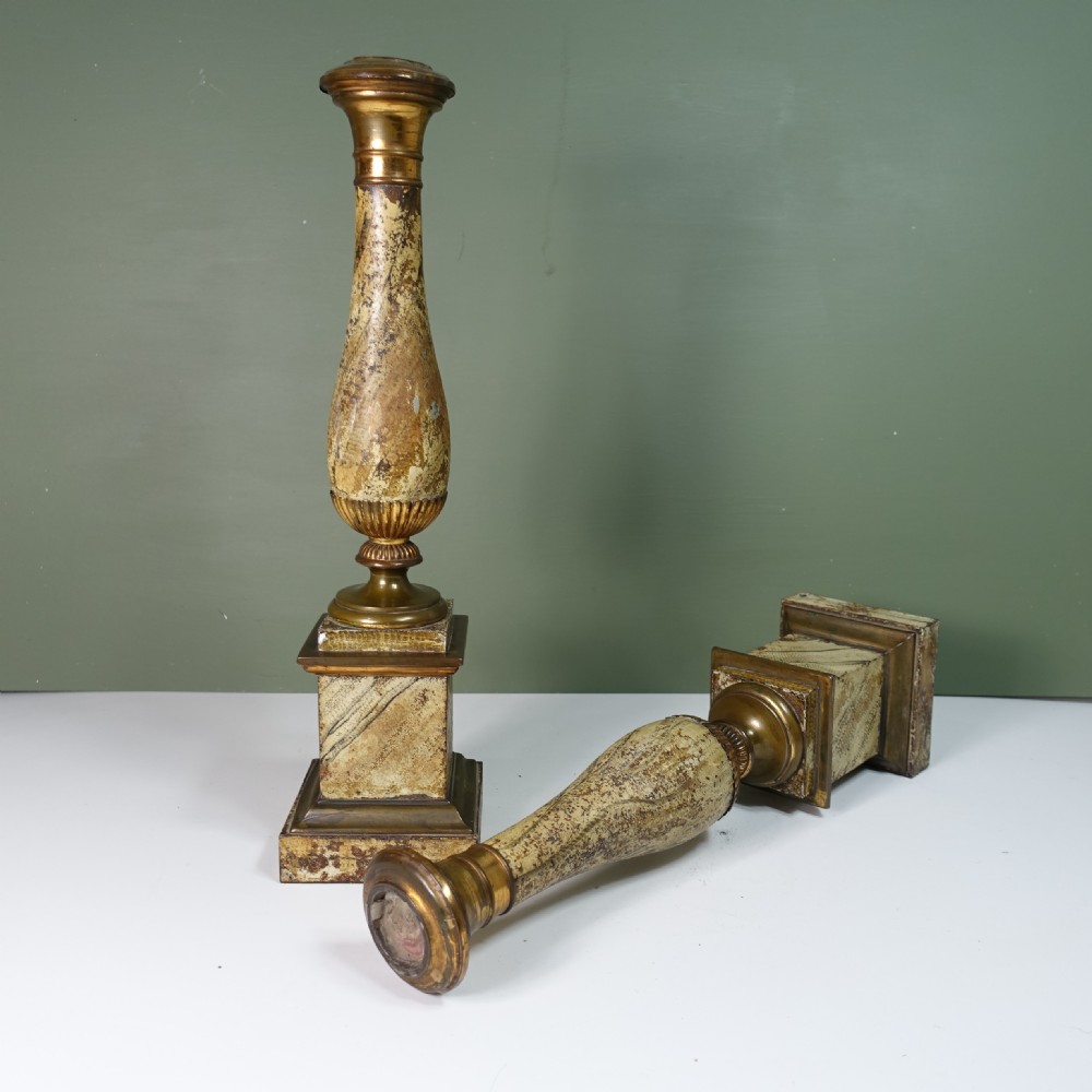 PAIR OF 19TH C TOLE COLUMNS View III