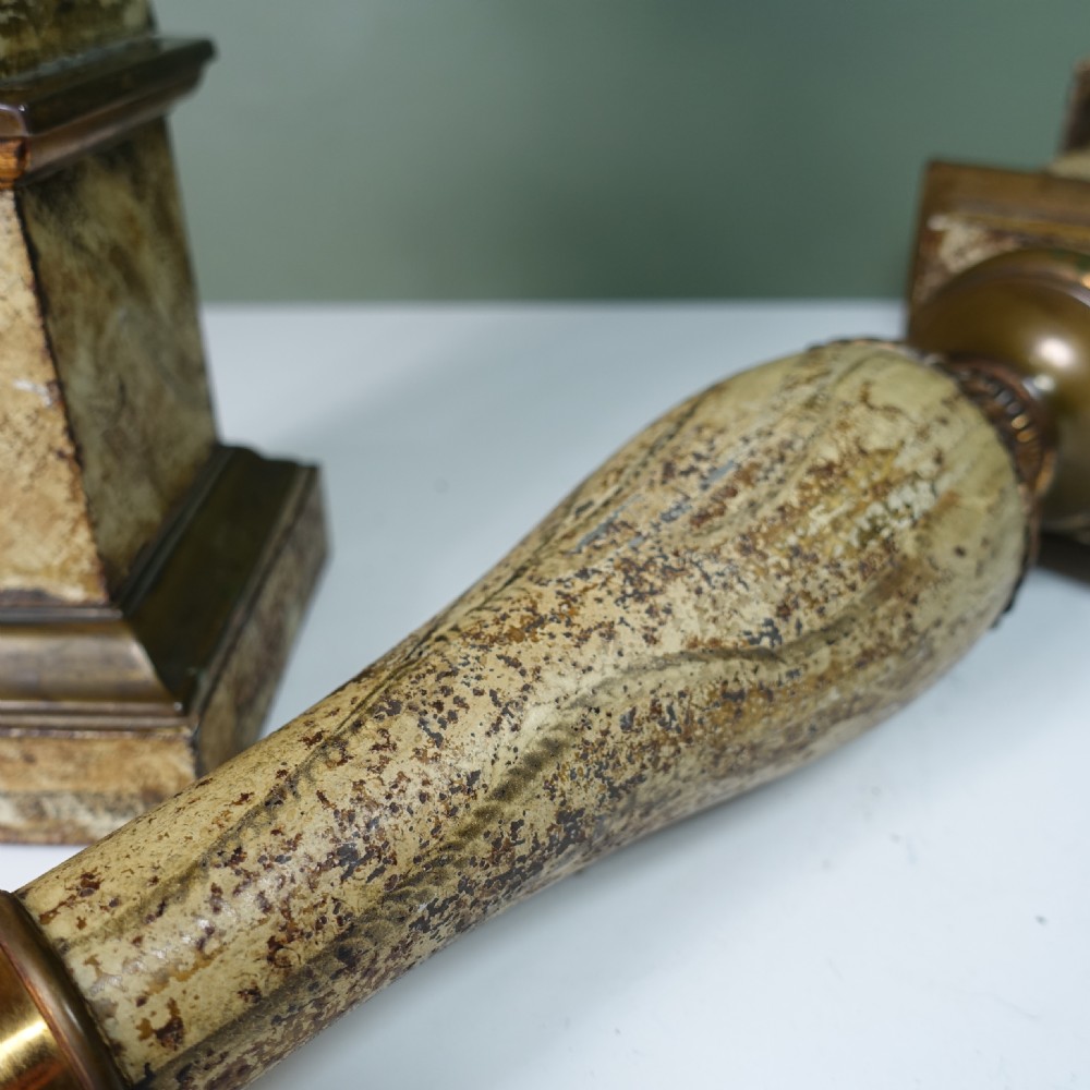 PAIR OF 19TH C TOLE COLUMNS View VI