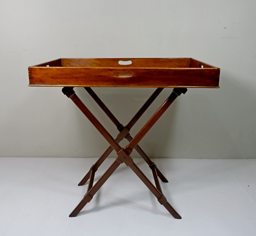 19TH C WALNUT & SATIN BIRCH BUTLERS TRAY