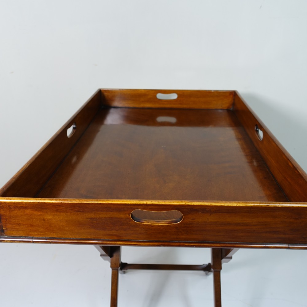 19TH C WALNUT & SATIN BIRCH BUTLERS TRAY View III