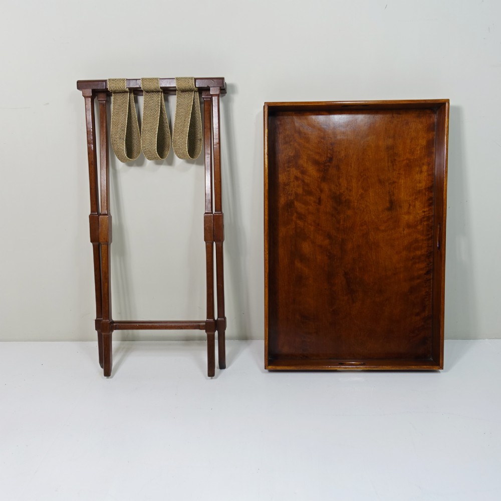 19TH C WALNUT & SATIN BIRCH BUTLERS TRAY View V