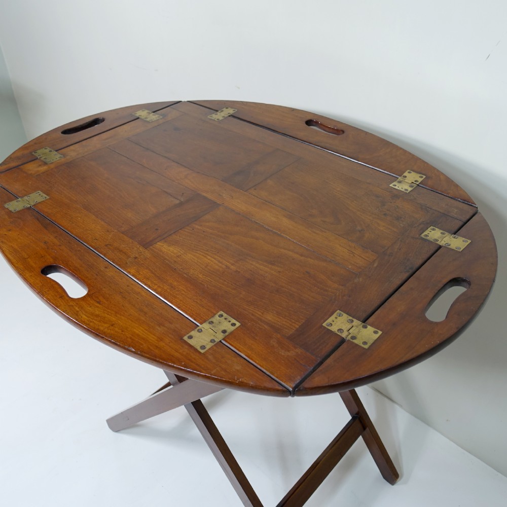 GEORGE III MAHOGANY BUTLERS TRAY & STAND View III