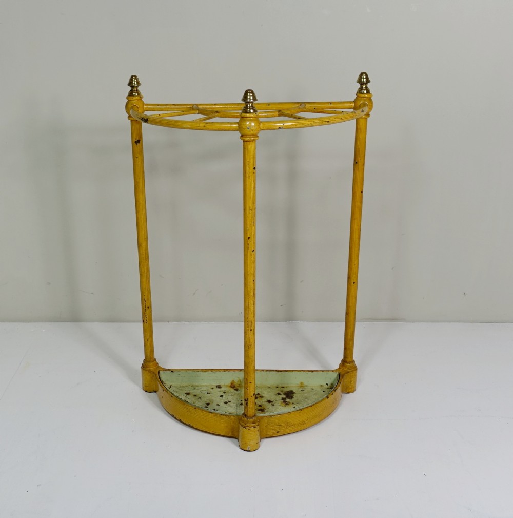 19TH C BOW FRONTED STICK STAND