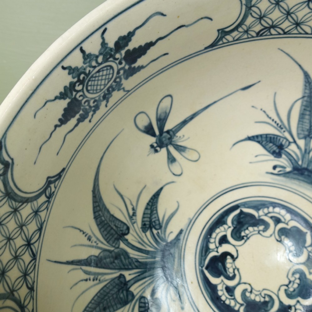LARGE 19TH C DRAGONFLY BOWL View III
