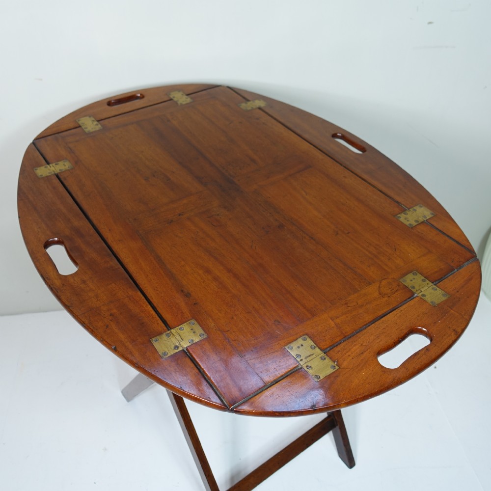 18TH C MAHOGANY BUTLERS TRAY & STAND View V