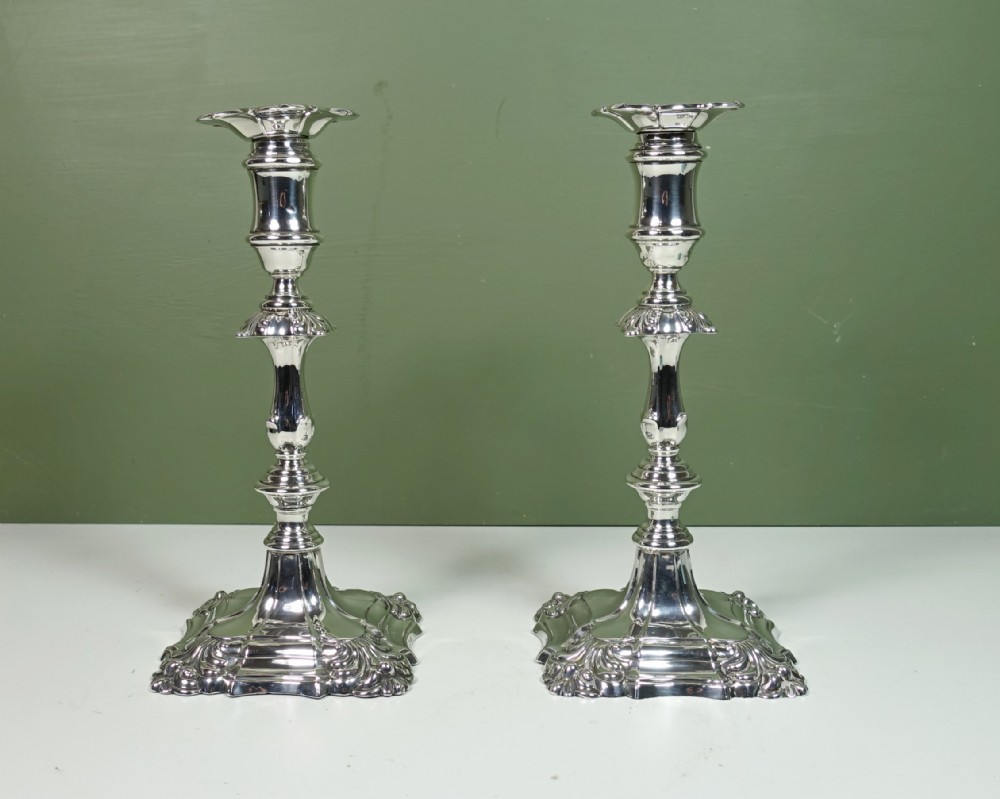 PAIR OF SILVER CANDLESTICKS