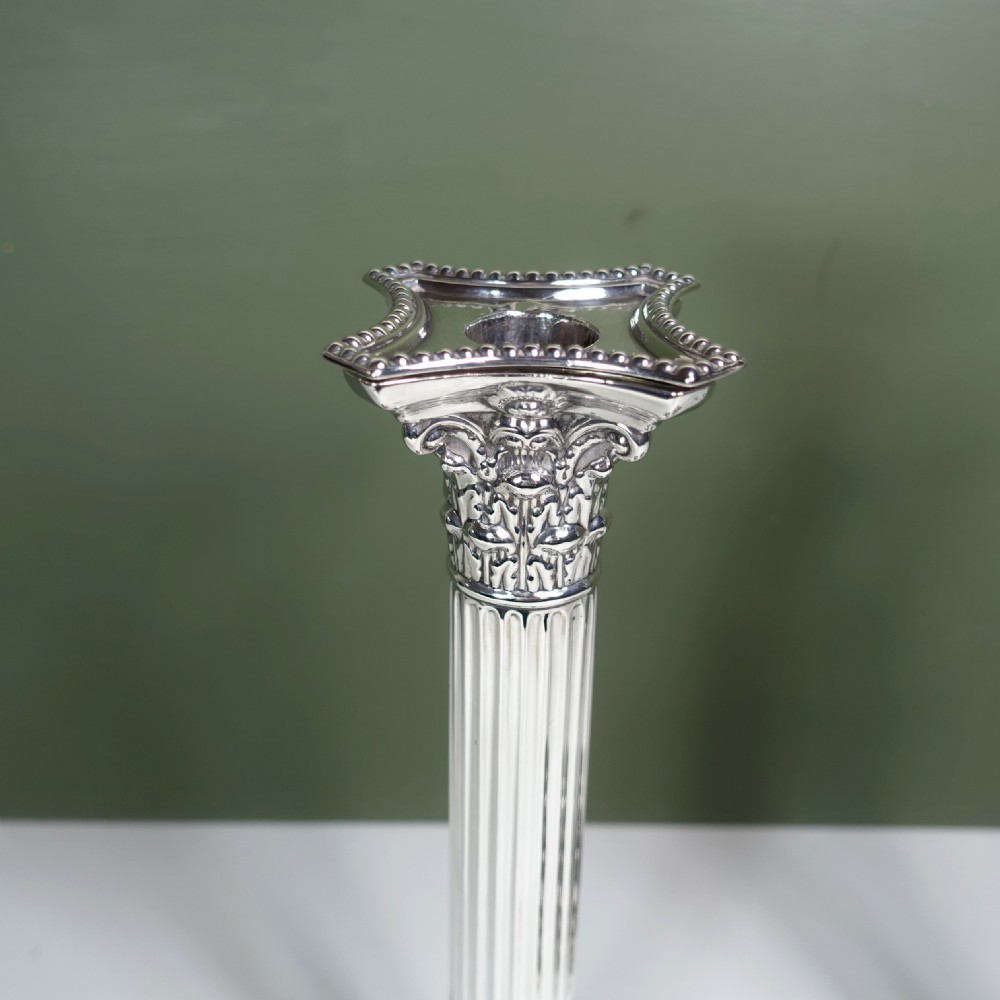 PAIR OF SILVER CANDLESTICKS View IV