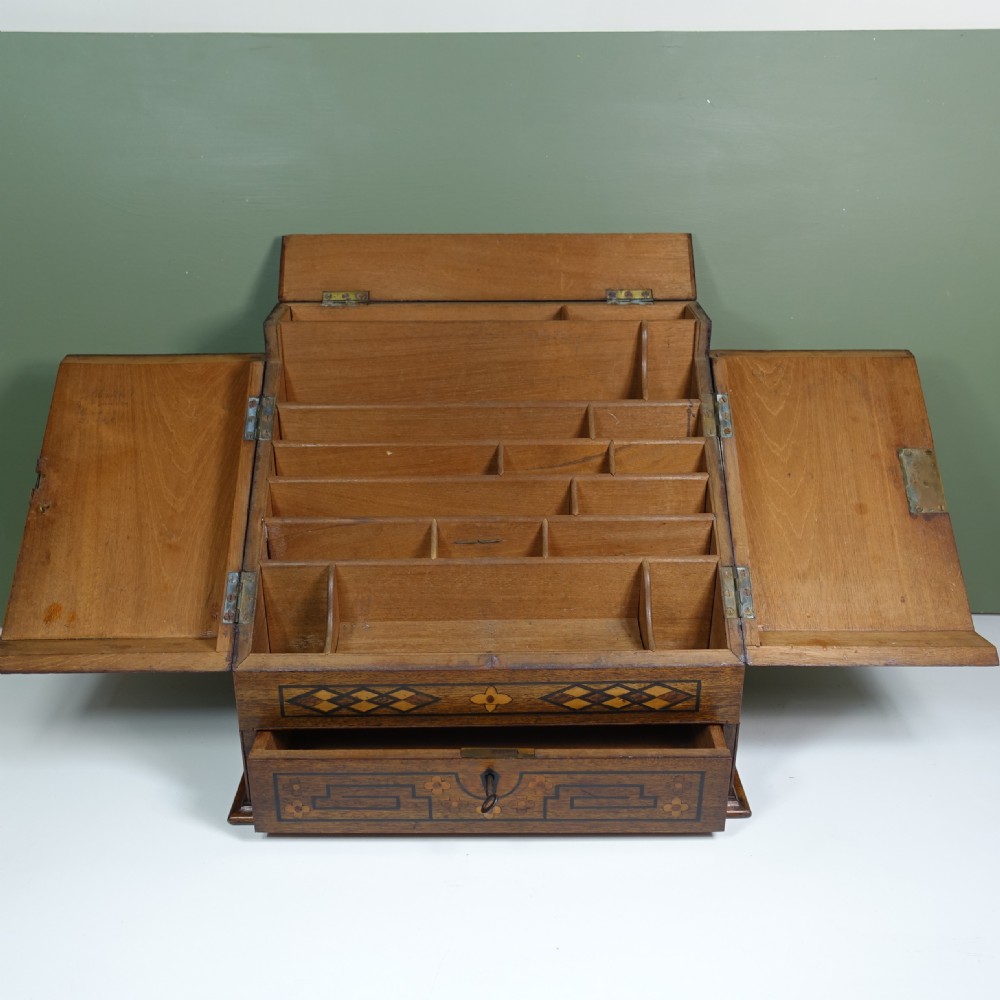 LARGE 19TH C INLAID STATIONERY BOX View III