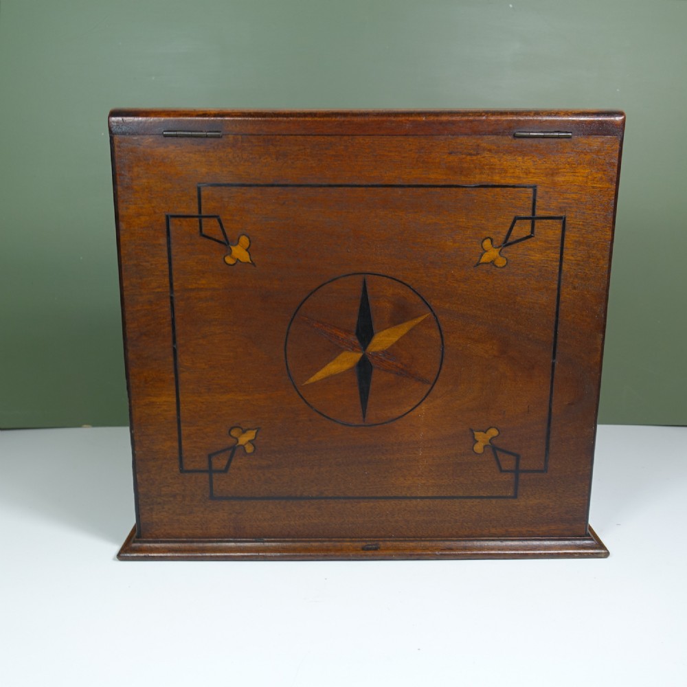 LARGE 19TH C INLAID STATIONERY BOX View V