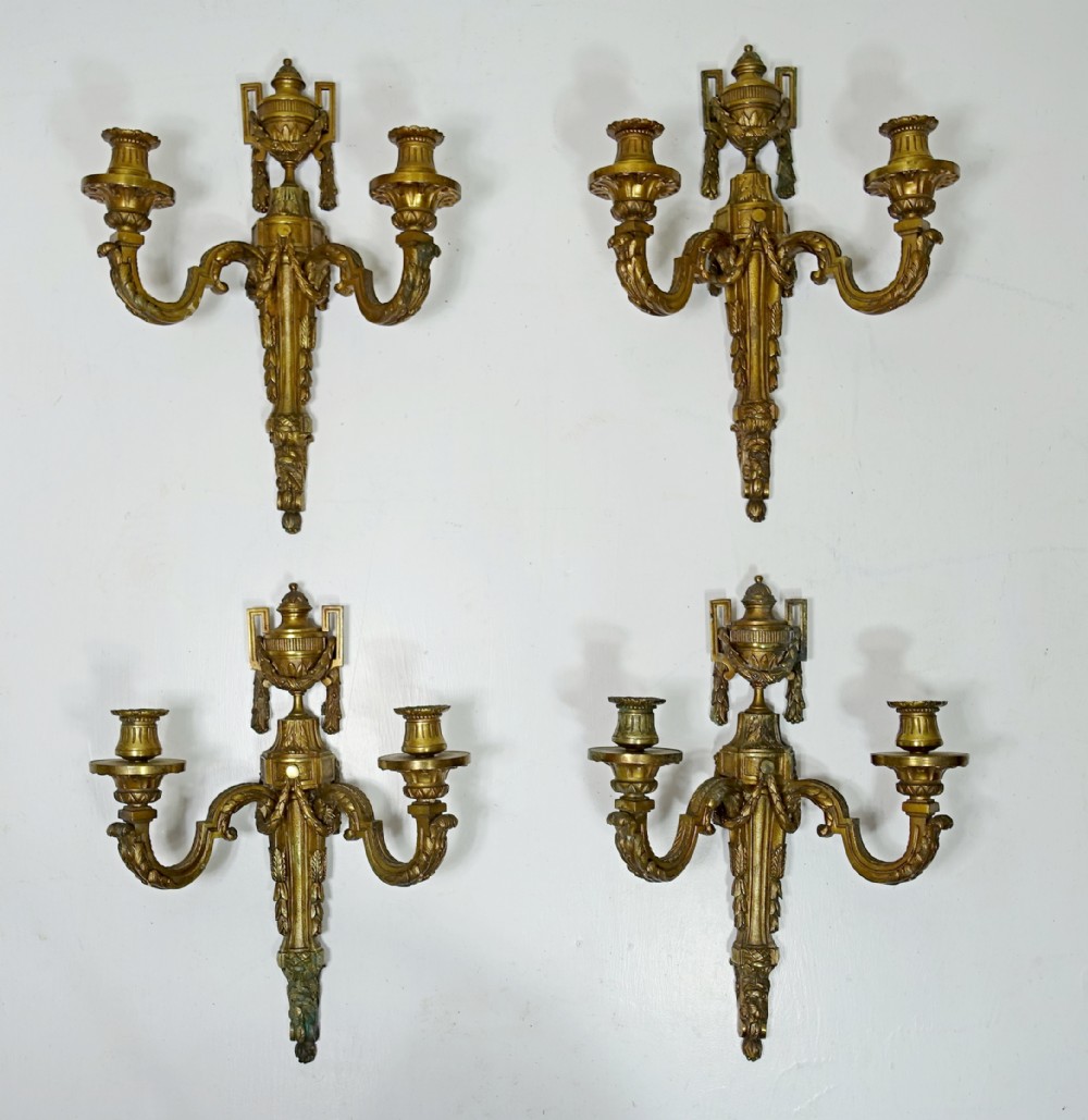 SET OF FOUR 19TH C WALL SCONCES