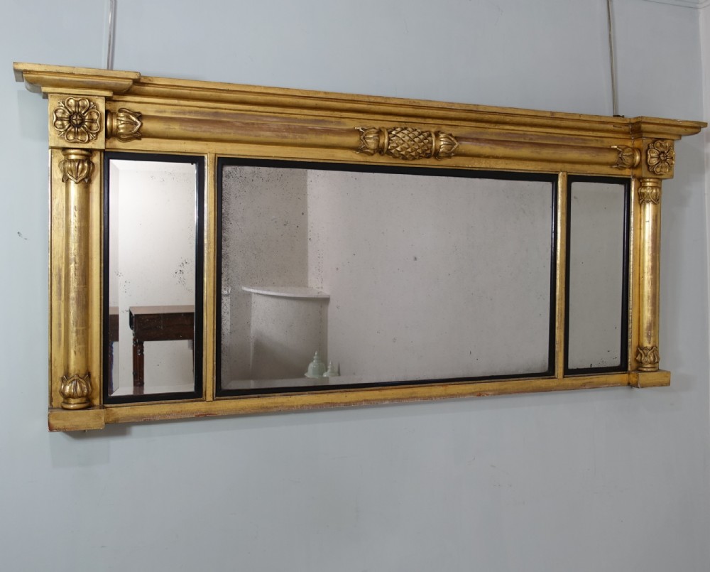 REGENCY GILT OVERMANTLE MIRROR