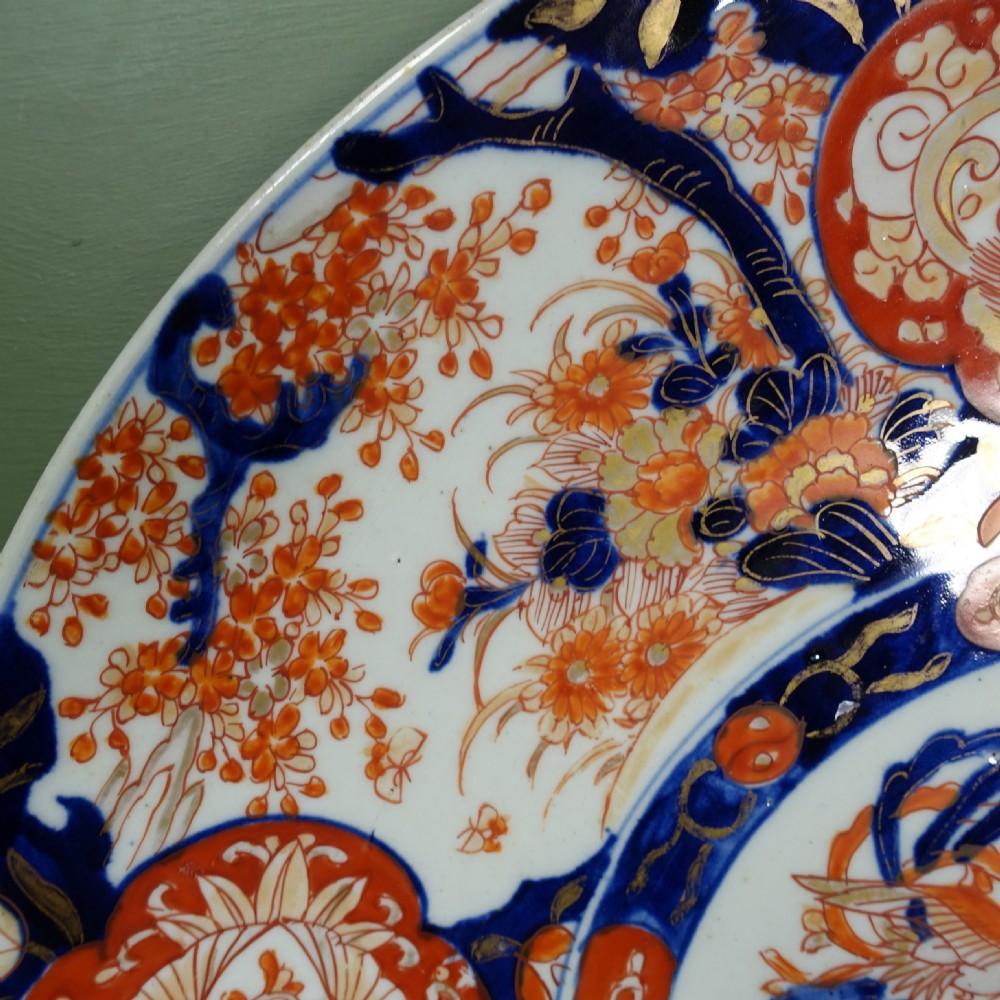 LARGE 19TH C IMARI CHARGER View III