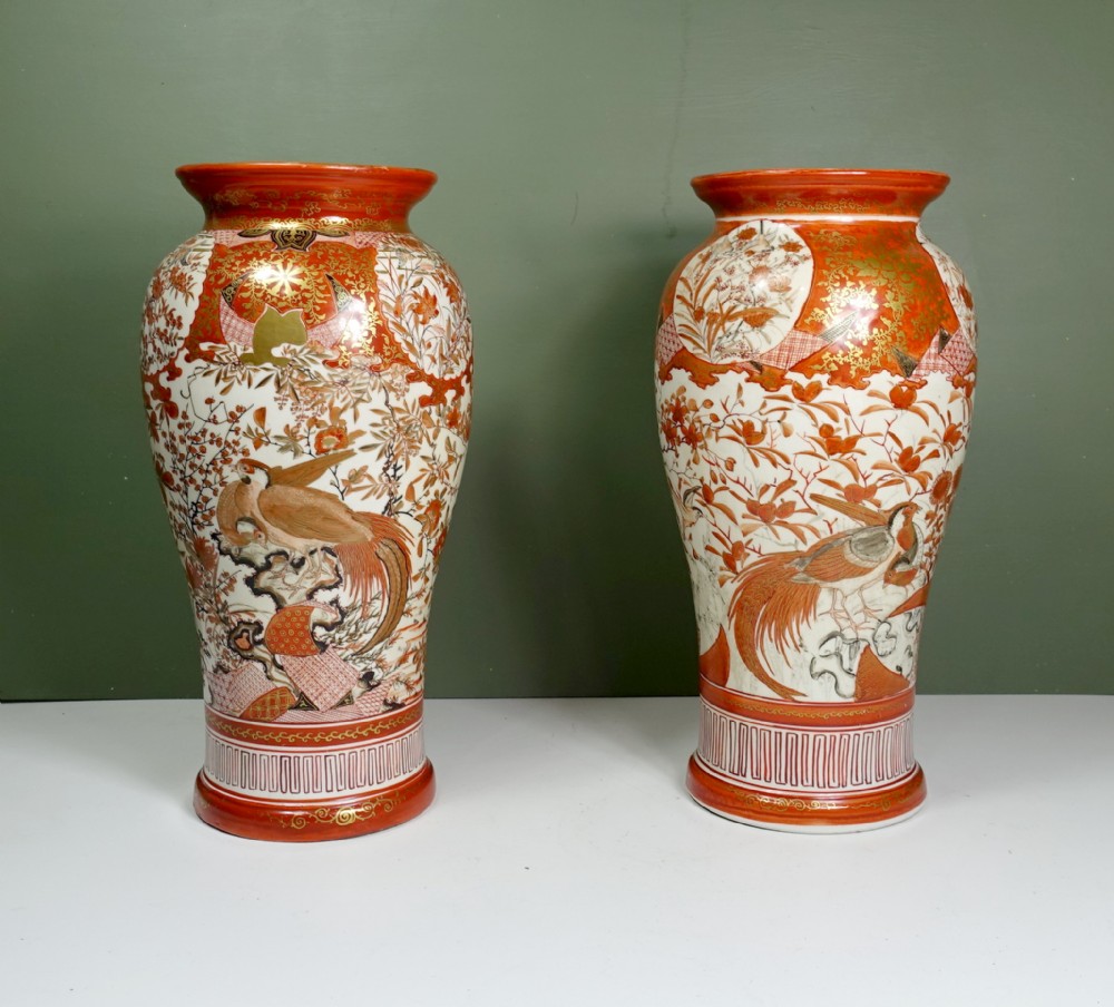 TWO LARGE 19TH C VASES