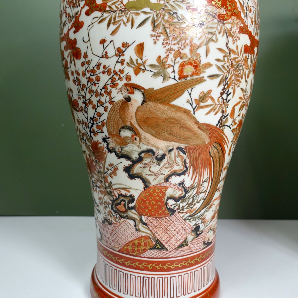 TWO LARGE 19TH C VASES View II