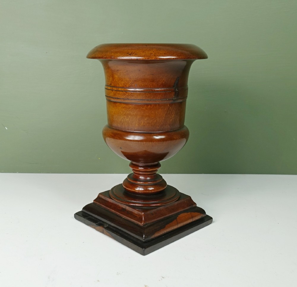 EARLY 19TH C WALNUT VASE