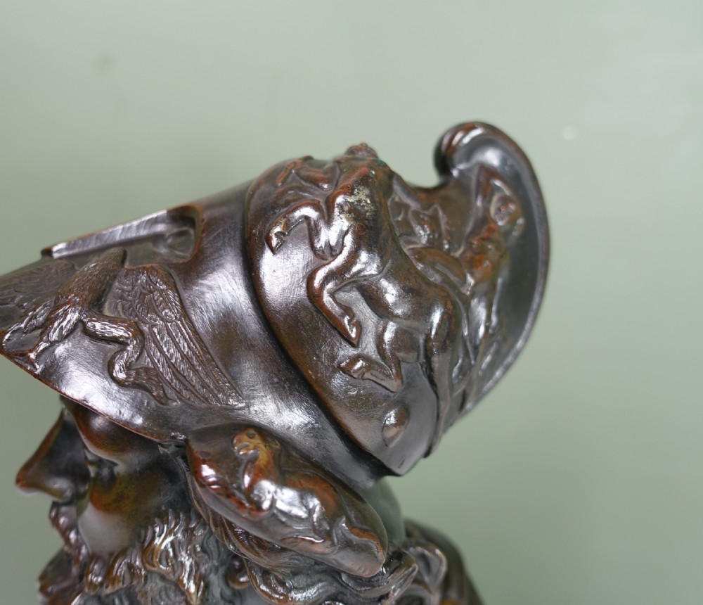 19TH C BRONZE BUST OF MENELAUS View IV