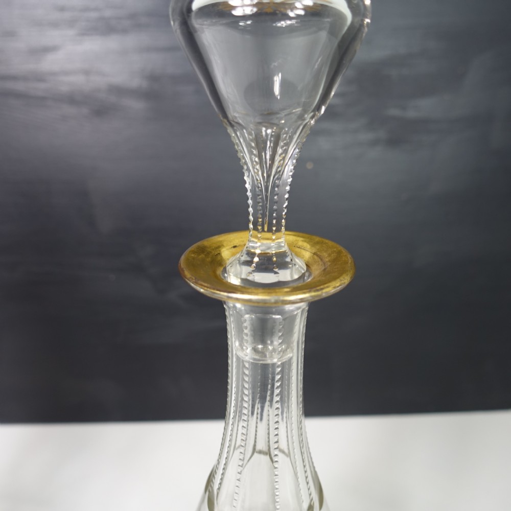 PAIR OF 19TH C GLASS GILT DECORATED DECANTERS View IV