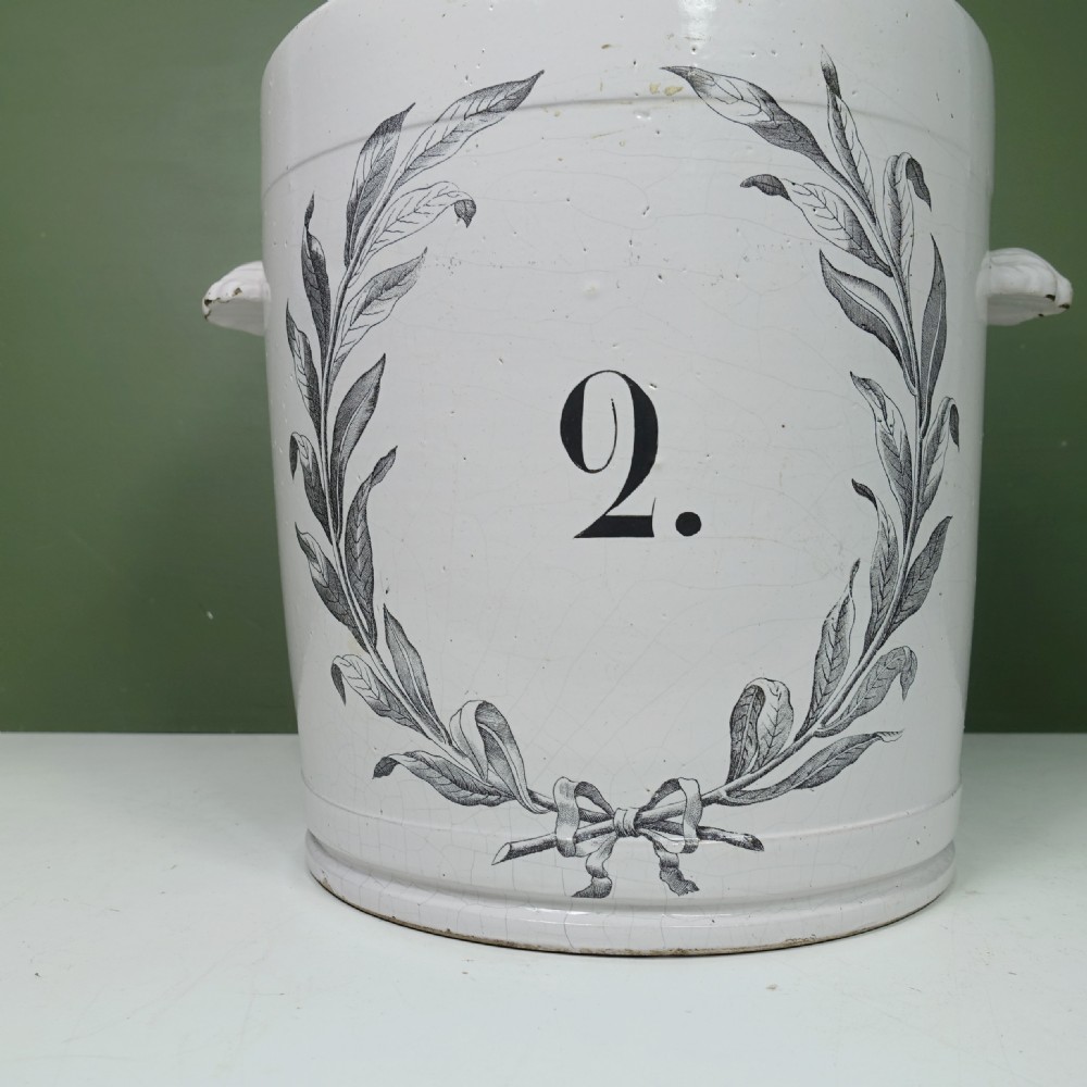 EARLY 19TH C TIN GLAZED JAR & COVER View IV