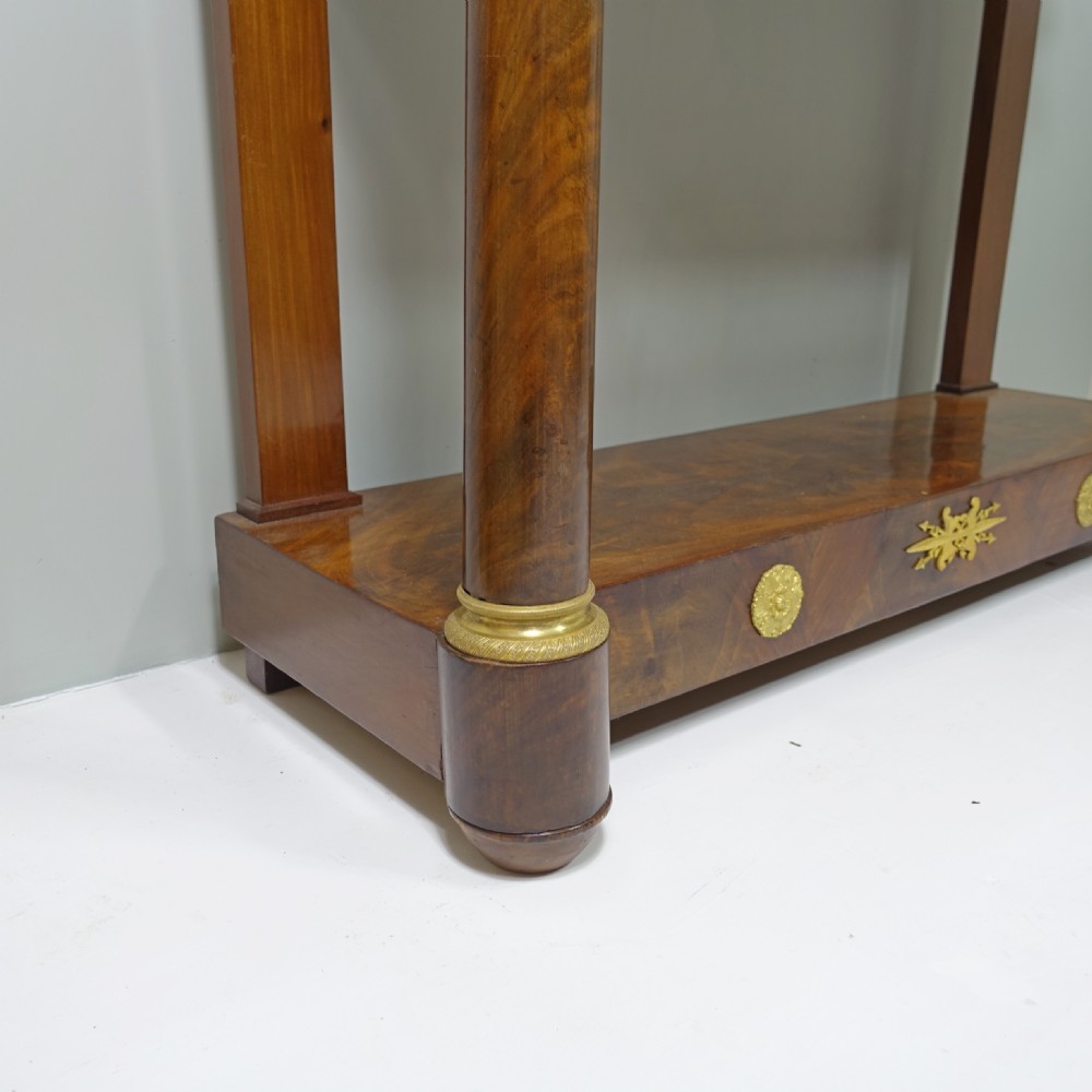 EARLY 19TH C MAHOGANY & MARBLE CONSOLE TABLE View V