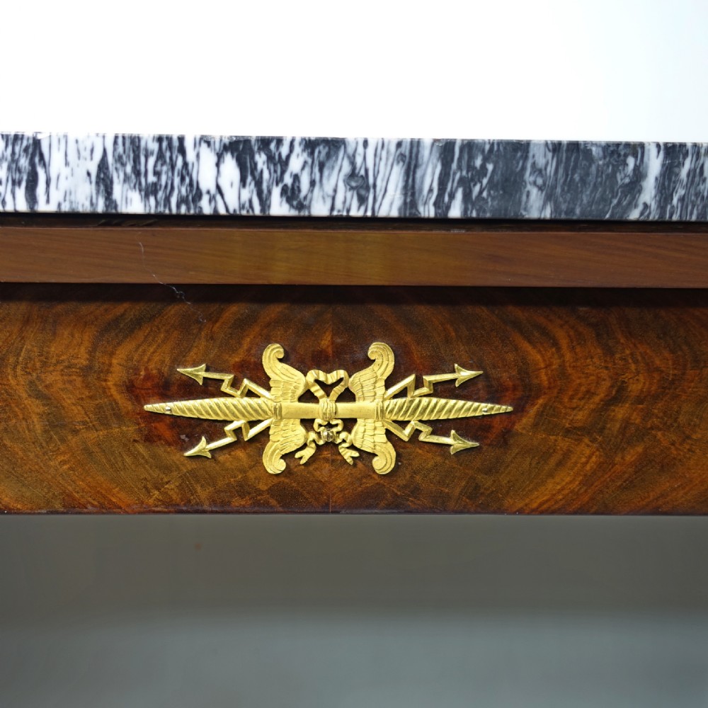 EARLY 19TH C MAHOGANY & MARBLE CONSOLE TABLE View VIII
