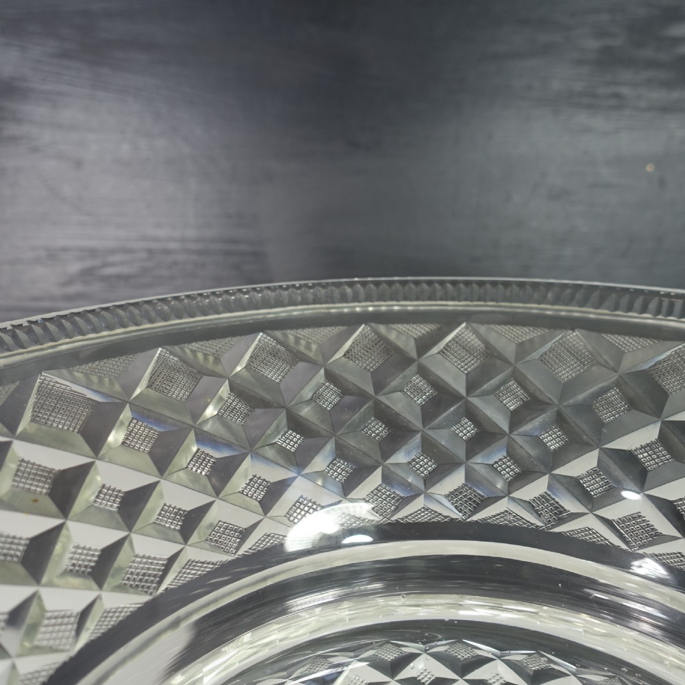 LARGE EARLY 19TH C GLASS CENTRE BOWL View V