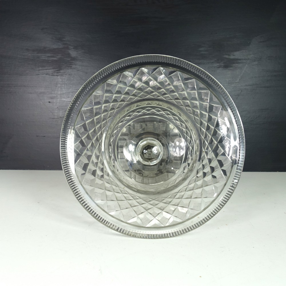 LARGE EARLY 19TH C GLASS CENTRE BOWL View VII