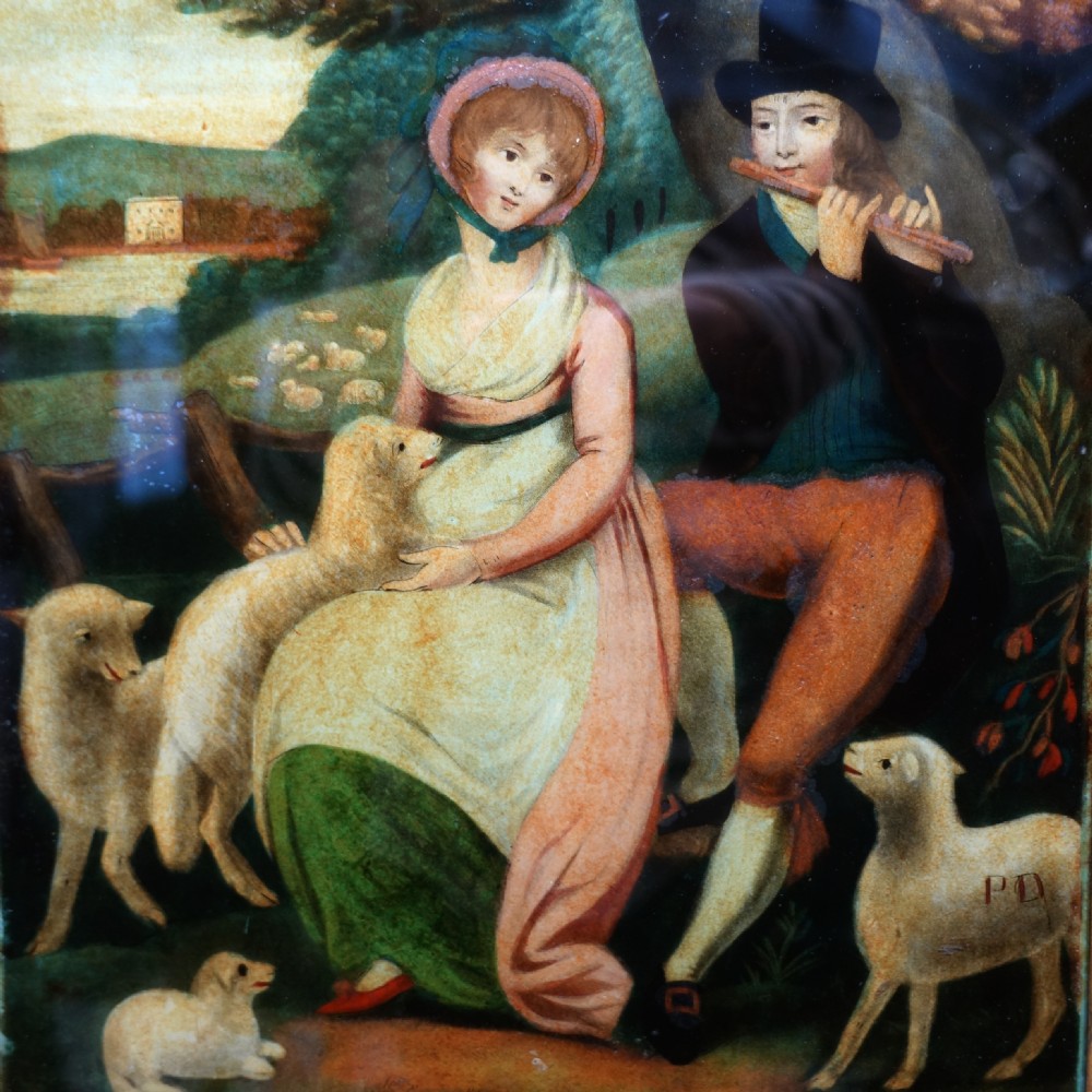 19TH C GLASS PICTURE 'THE LASS OF RICHMOND HILL' View III