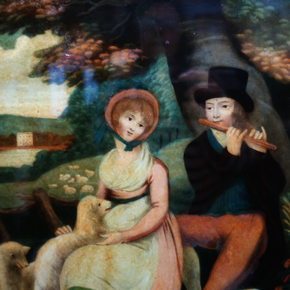 19TH C GLASS PICTURE 'THE LASS OF RICHMOND HILL' View IV