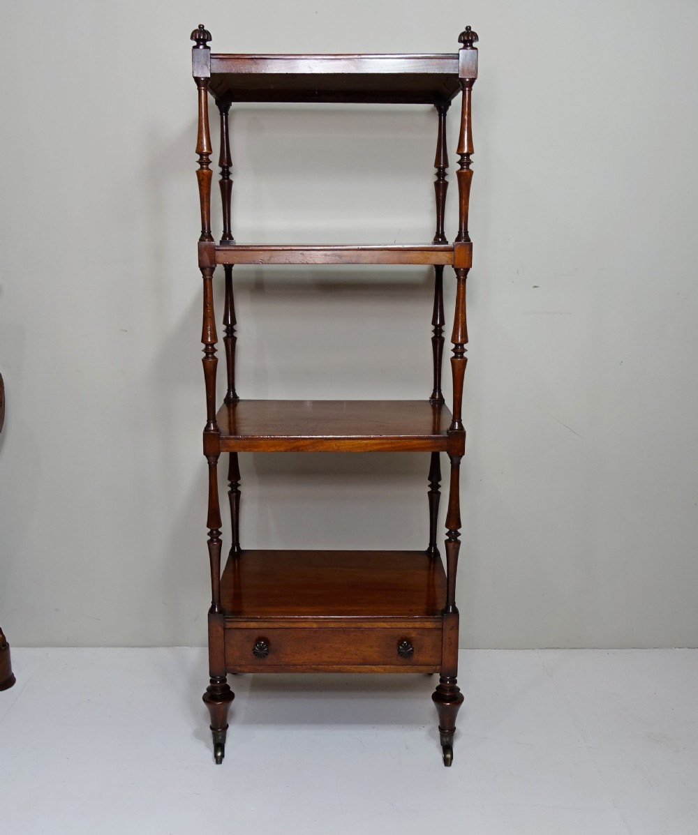 19TH C MAHOGANY WHATNOT