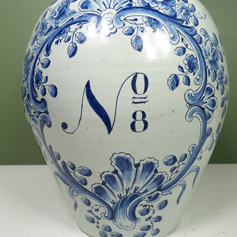 18TH C DELFT JAR & COVER View II