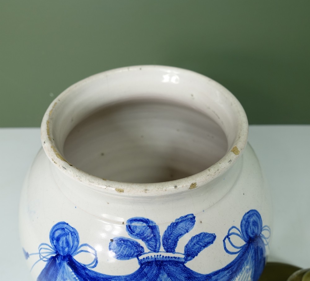 18TH C DELFT TOBACCO JAR View V