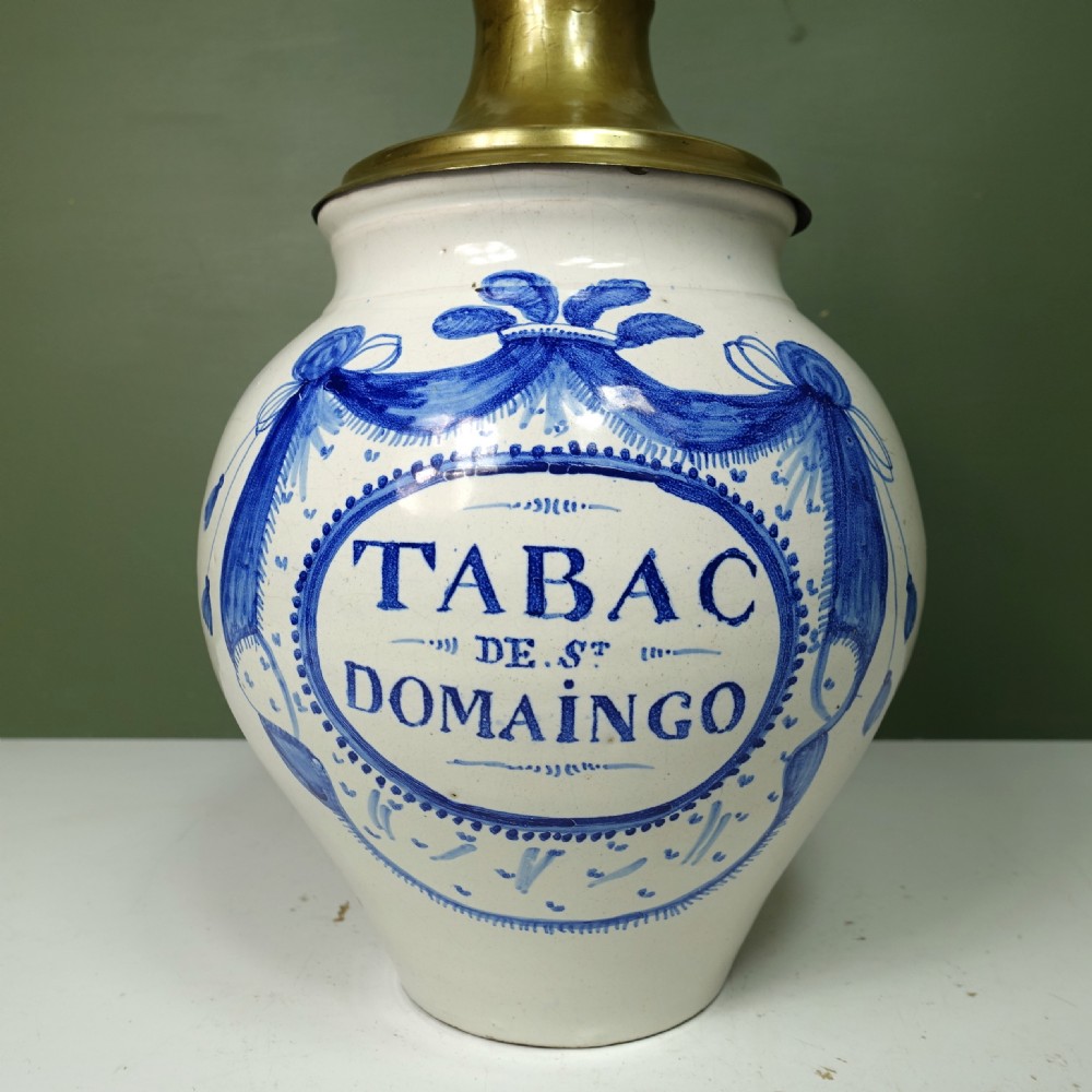 18TH C DELFT TOBACCO JAR View VII