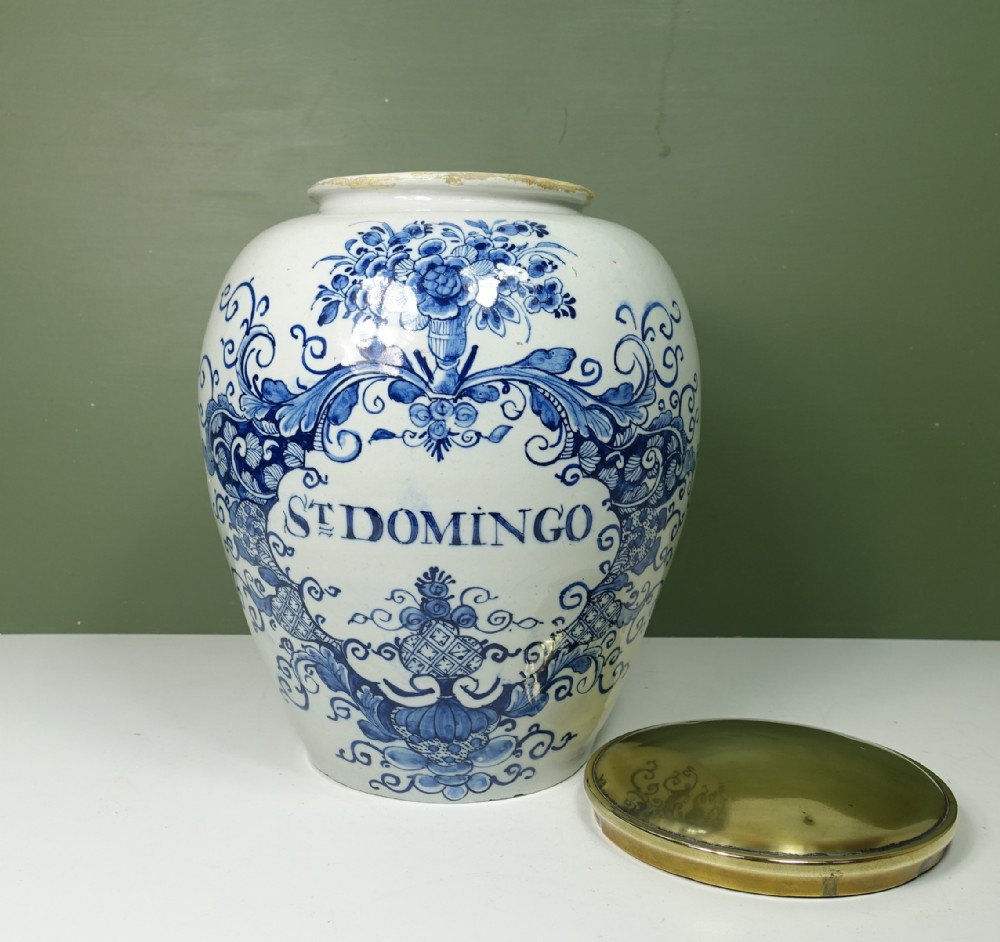 carolina delft tobacco jar for sale Blue and White "Manilla" at 1stDibs 18th C Delft Tobacco Jar