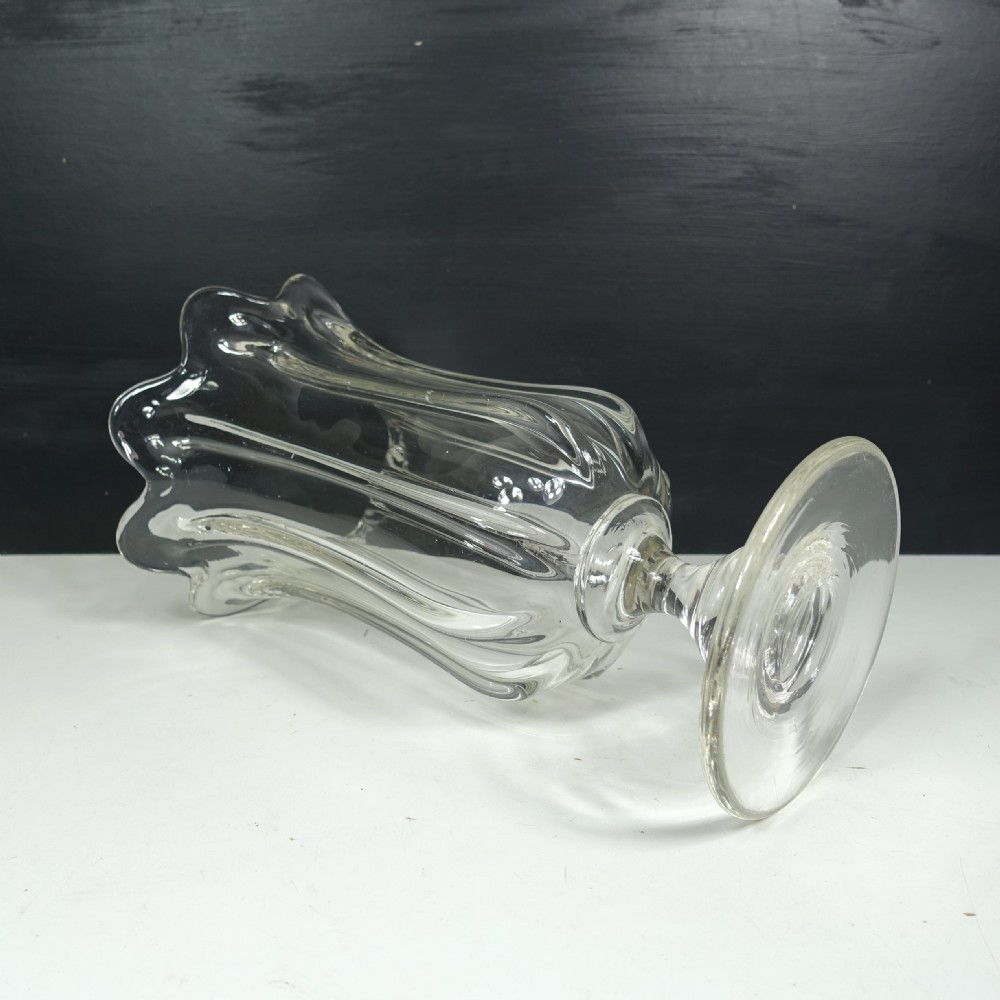 LARGE 19TH C GLASS CELERY VASE View V