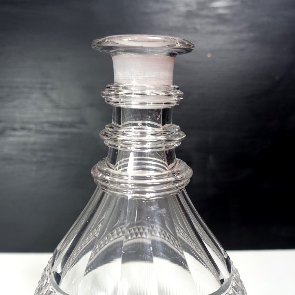 EARLY 19TH C GLASS DECANTER View V